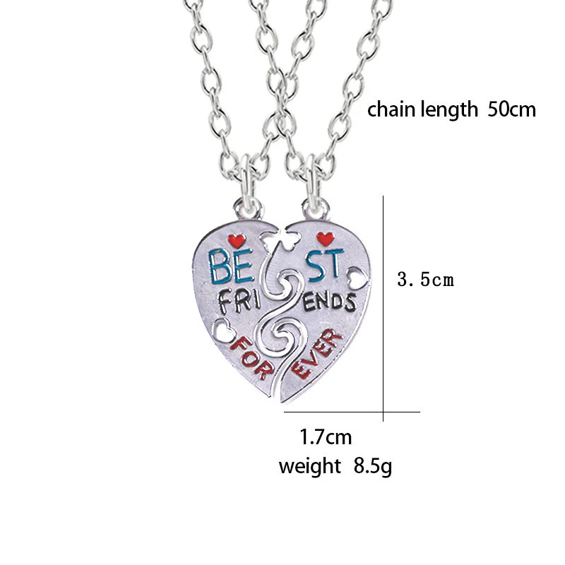 2 Piece Set Of Best Friend Heart Pendant Necklace Female BFF Metal Choker Student Friendship Jewelry Gift Free Shipping
2 Piece Set Of Best Friend Heart Pendant Necklace Female BFF Metal Choker Student Friendship Jewelry Gift Free Shipping