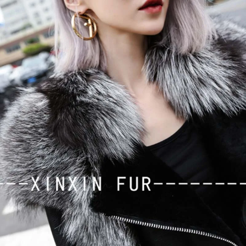 BFFUR Women Real Fur Coat 2020 New Winter Genuine Leather Silver Fox Fur Slim Fluffy Ladies Jacket Exquisite Splicing High Grade
BFFUR Women Real Fur Coat 2020 New Winter Genuine Leather Silver Fox Fur Slim Fluffy Ladies Jacket Exquisite Splicing High Grade