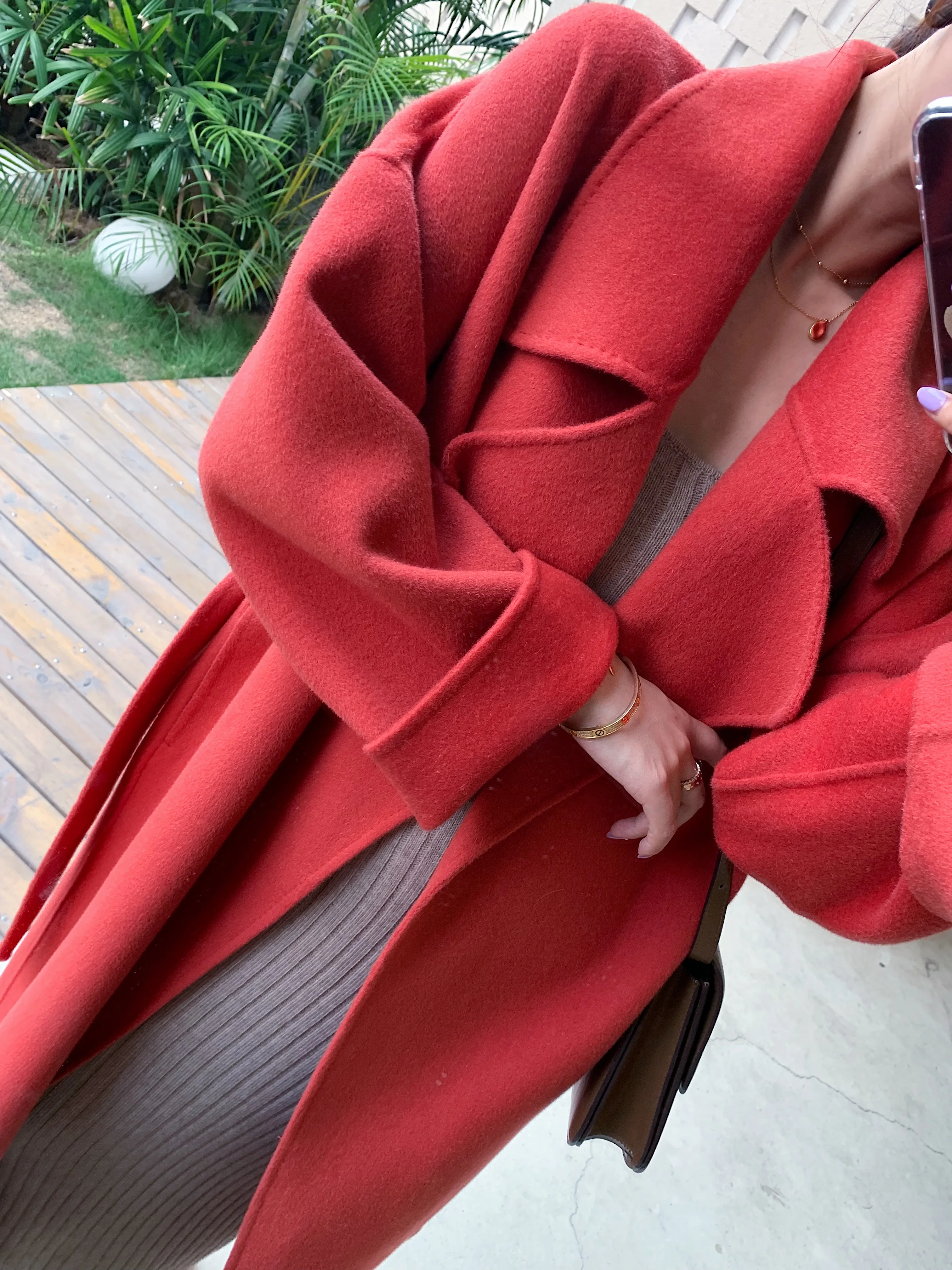 JCHB 2021 cashmere women Large coat lapel double-sided Winter new Korean style handmade mid-length lace-up woolen coat
JCHB 2021 cashmere women Large coat lapel double-sided Winter new Korean style handmade mid-length lace-up woolen coat