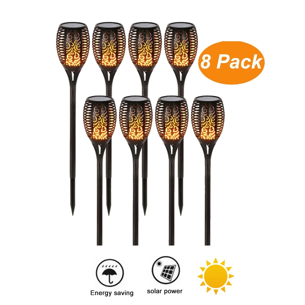 2-8 pcs Solar Light Control Solar Flame Light Dance Flame Design Outdoor Waterproof Garden Torch Lamp for Courtyard Garden Balco
2-8 pcs Solar Light Control Solar Flame Light Dance Flame Design Outdoor Waterproof Garden Torch Lamp for Courtyard Garden Balco