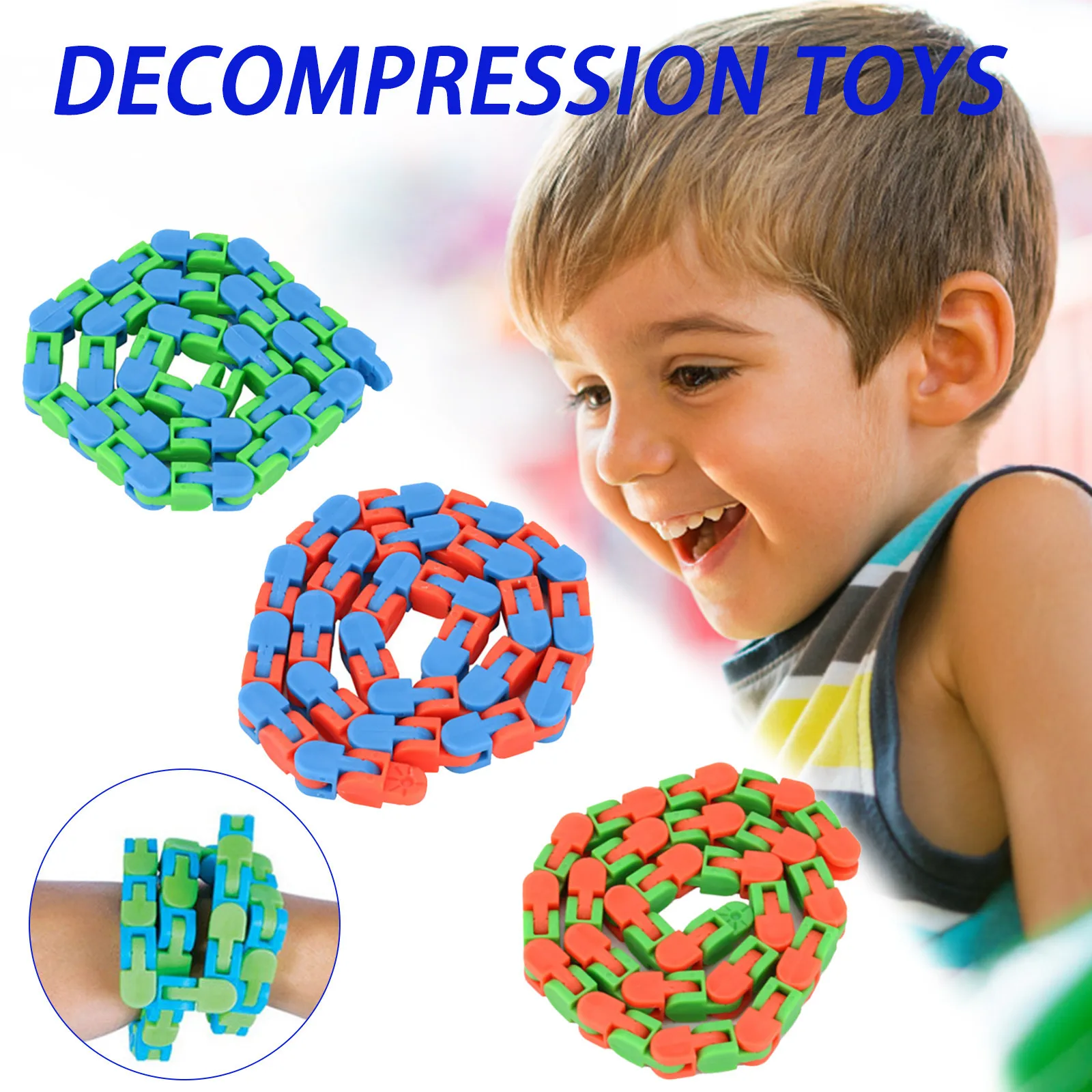 2PCS Colorful 48 Section Educational Toys Bicycle Chain Track Puzzle Decompression Sensory Fidget Toys Rotate Chain
2PCS Colorful 48 Section Educational Toys Bicycle Chain Track Puzzle Decompression Sensory Fidget Toys Rotate Chain