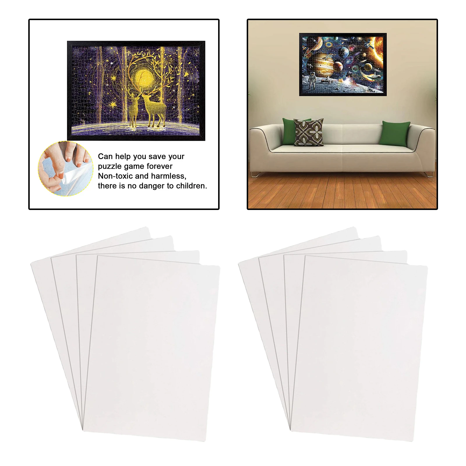 8x Jigsaw Puzzle Saver Preserve Jigsaw Masterpiece Adhesive Puzzle Works Protector Glue Sheet Protector Gluing Sheets
8x Jigsaw Puzzle Saver Preserve Jigsaw Masterpiece Adhesive Puzzle Works Protector Glue Sheet Protector Gluing Sheets