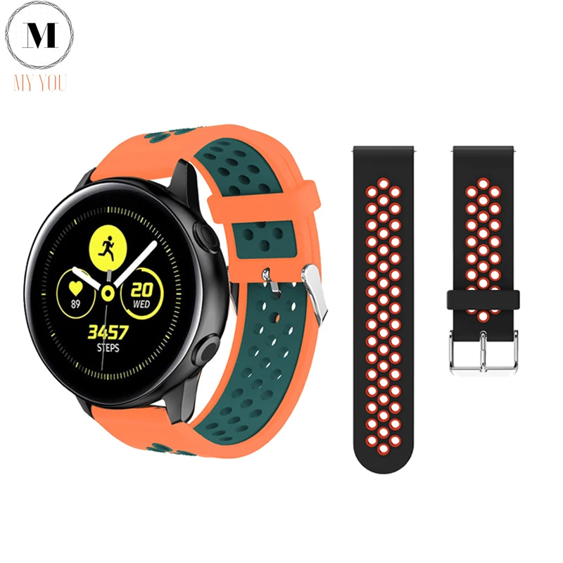 22 20 мм для samsung galaxy active watch 46 42 смарт ремешок часов Gear sport S2 S3 frontier huawei GT 2 браслет amazfit