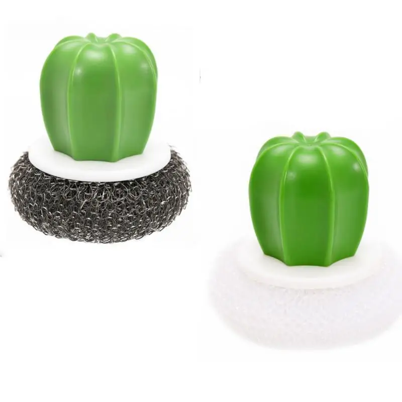 1pc Чистящая Щетка кактус Форма обеззараживания двух материалов щеточка для