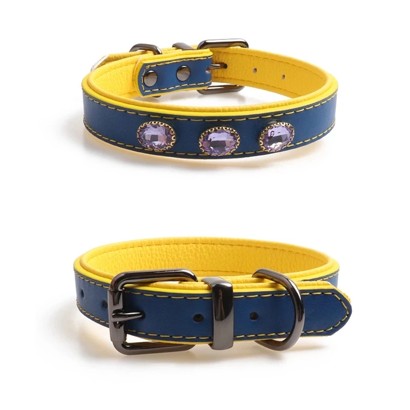Crystal Dog Cat Collar Bling Gem Genuine Leather Collar Diamond Kawaii Dog Collars for Small Medium Large Dog Pechera Para Perro
Crystal Dog Cat Collar Bling Gem Genuine Leather Collar Diamond Kawaii Dog Collars for Small Medium Large Dog Pechera Para Perro