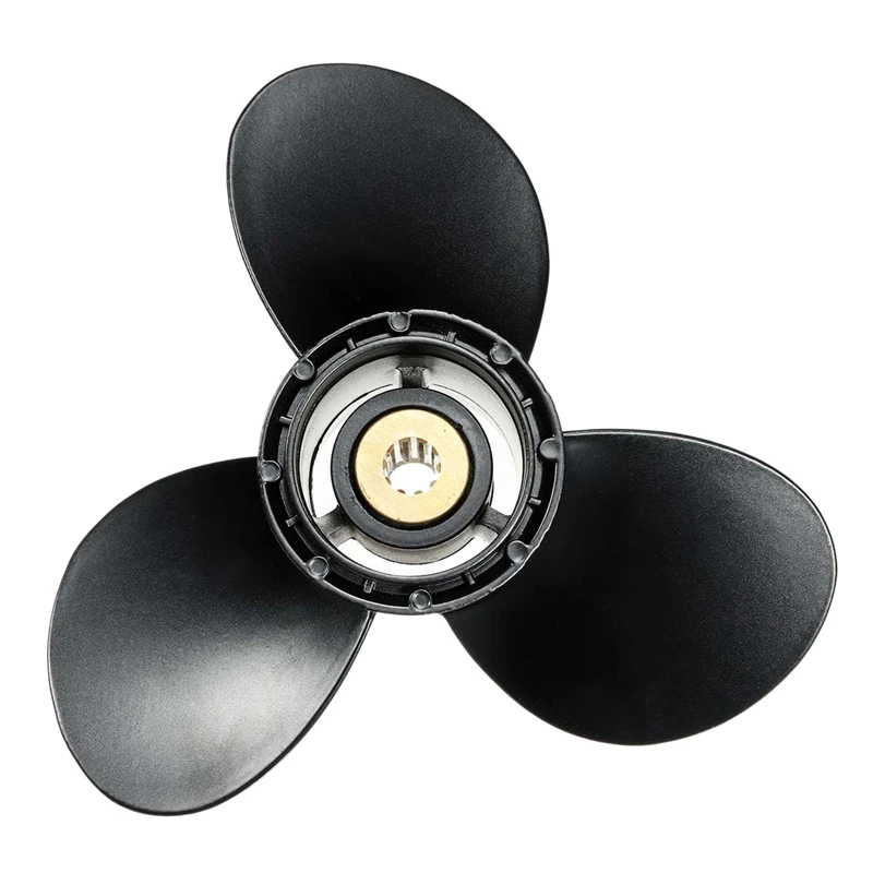 Outboard Propeller 58100-93723-019 For Suzuki 8-20Hp 9 1/4 X 9 Aluminum Alloy 3 Blade Black 10 Spline Tooth R Rotation
Outboard Propeller 58100-93723-019 For Suzuki 8-20Hp 9 1/4 X 9 Aluminum Alloy 3 Blade Black 10 Spline Tooth R Rotation