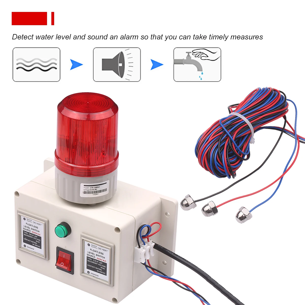 Water Level Indicator Alarm Water Level Alarm Sensor Waterline Indicating Alarm Low or High Water Level Sensor Alarm
Water Level Indicator Alarm Water Level Alarm Sensor Waterline Indicating Alarm Low or High Water Level Sensor Alarm