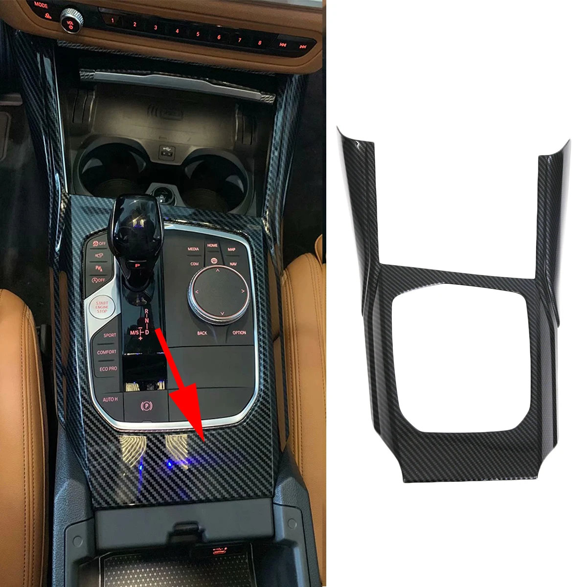 Car Accessories Carbon Fiber Style Center Gear Shift Control Panel Cover Trim Fit For BMW 3 Series G20 2019-2021
Car Accessories Carbon Fiber Style Center Gear Shift Control Panel Cover Trim Fit For BMW 3 Series G20 2019-2021