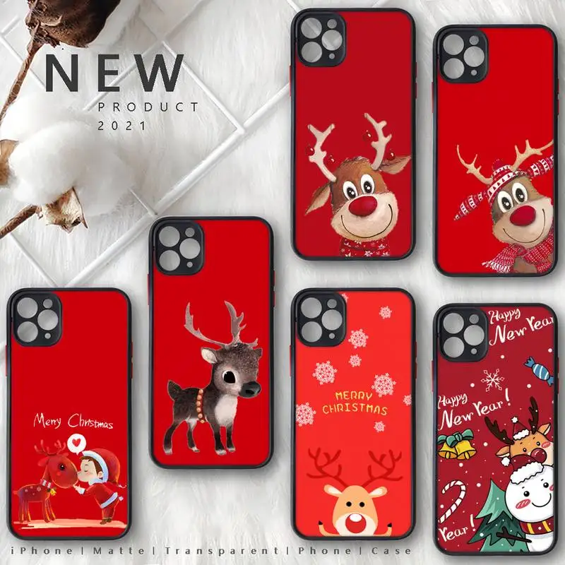 Christmas Deer cute Bear cartoon Phone Case matte transparent For iphone 7 8 11 12 plus mini x xs xr pro max cover
Christmas Deer cute Bear cartoon Phone Case matte transparent For iphone 7 8 11 12 plus mini x xs xr pro max cover