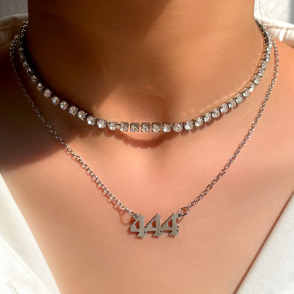 Multi-layer Stainless Steel Angel Number Pendant Necklace for Women Men Shiny Crystal Chain Necklace Minimalist Jewelry Gift
Multi-layer Stainless Steel Angel Number Pendant Necklace for Women Men Shiny Crystal Chain Necklace Minimalist Jewelry Gift