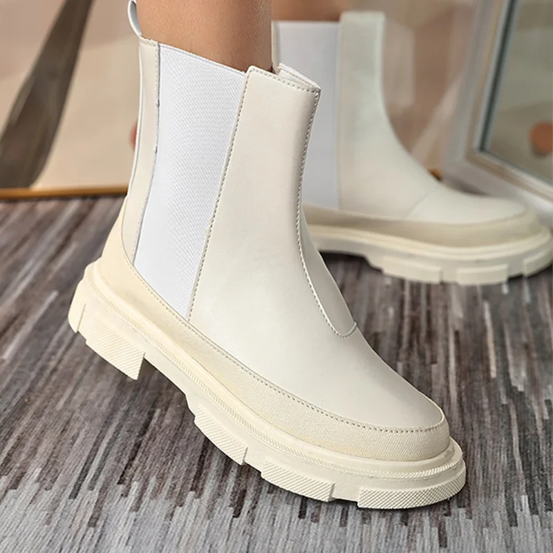 2022 Women's Chelsea Boots Ladies Shoes Woman Slip On Ankle Boots PU Leather Autumn Non-slip Platform Casual Botas Femininas
2022 Women's Chelsea Boots Ladies Shoes Woman Slip On Ankle Boots PU Leather Autumn Non-slip Platform Casual Botas Femininas