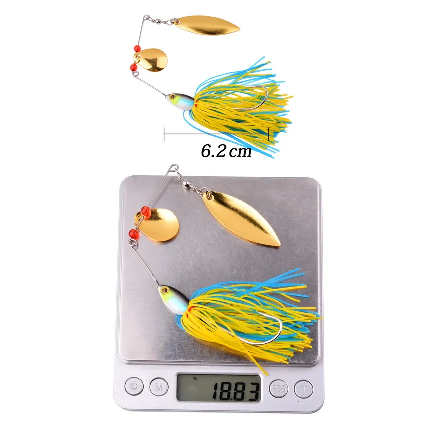 1pcs Spinner Bait 18.8G Metal Lure Hard Fishing Lure Spinner Lure Spinnerbait Pike Swivel Fish Tackle Wobbler
1pcs Spinner Bait 18.8G Metal Lure Hard Fishing Lure Spinner Lure Spinnerbait Pike Swivel Fish Tackle Wobbler