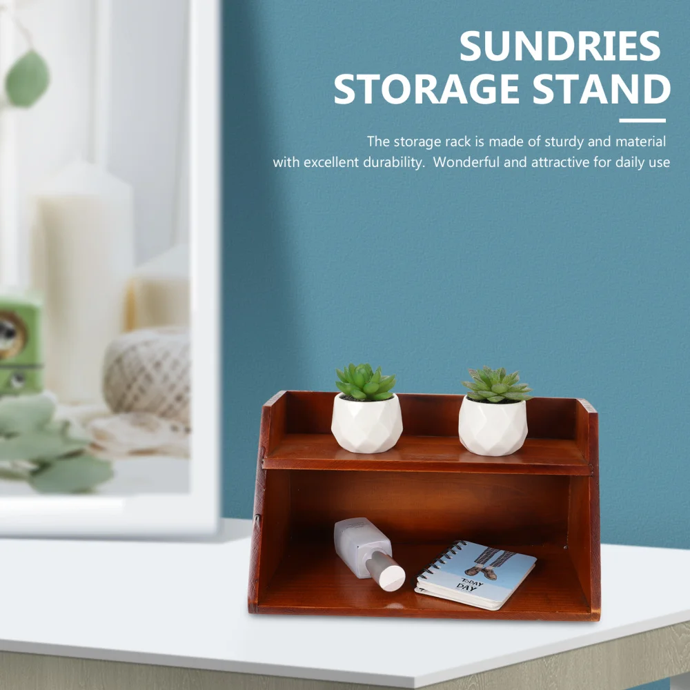 1pc 2-Layers Cosmetics Storage Rack Creative Desktop Cosmetic Stand (Wood)
1pc 2-Layers Cosmetics Storage Rack Creative Desktop Cosmetic Stand (Wood)
