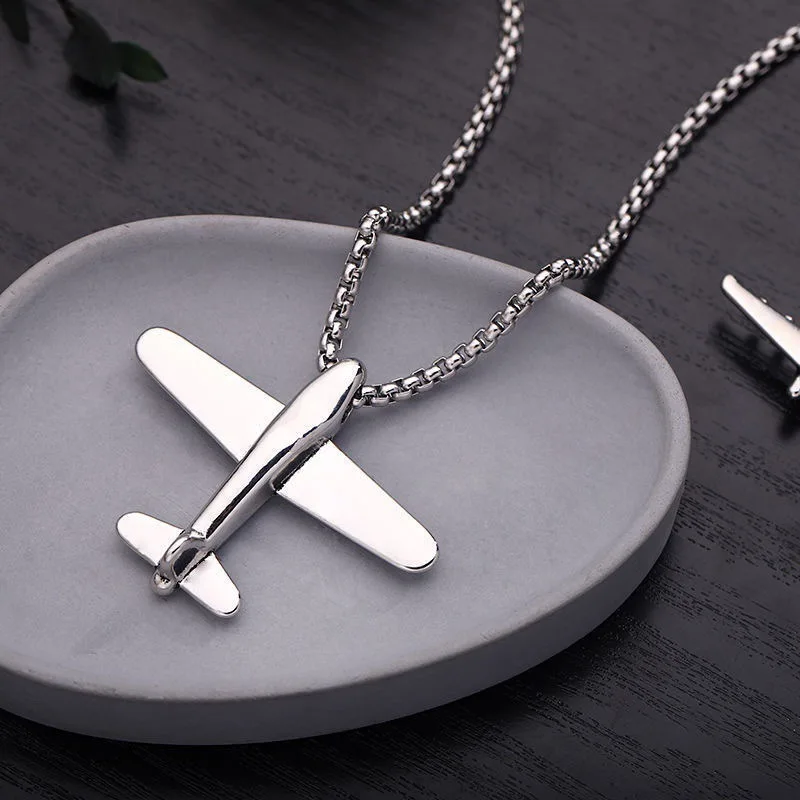 Couple Necklace Female Gift Hip-hop Sweater Chain Bungee Jumping Necklace Male Ins Trendy Male Personality Airplane Pendant
Couple Necklace Female Gift Hip-hop Sweater Chain Bungee Jumping Necklace Male Ins Trendy Male Personality Airplane Pendant