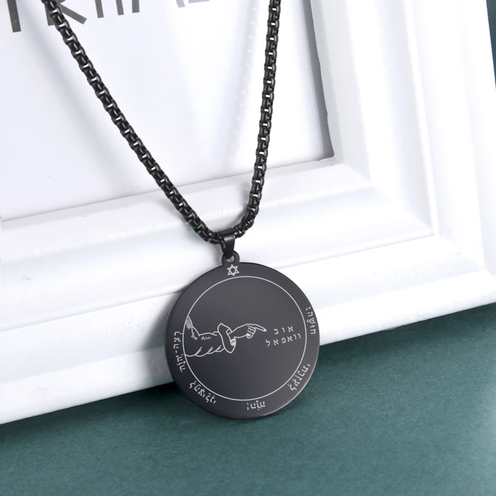 Dawapara Pentacle of Moon Solomon Pendant Men Necklace Strong Protective Amulet Supernatural Stainless Steel Jewelry
Dawapara Pentacle of Moon Solomon Pendant Men Necklace Strong Protective Amulet Supernatural Stainless Steel Jewelry
