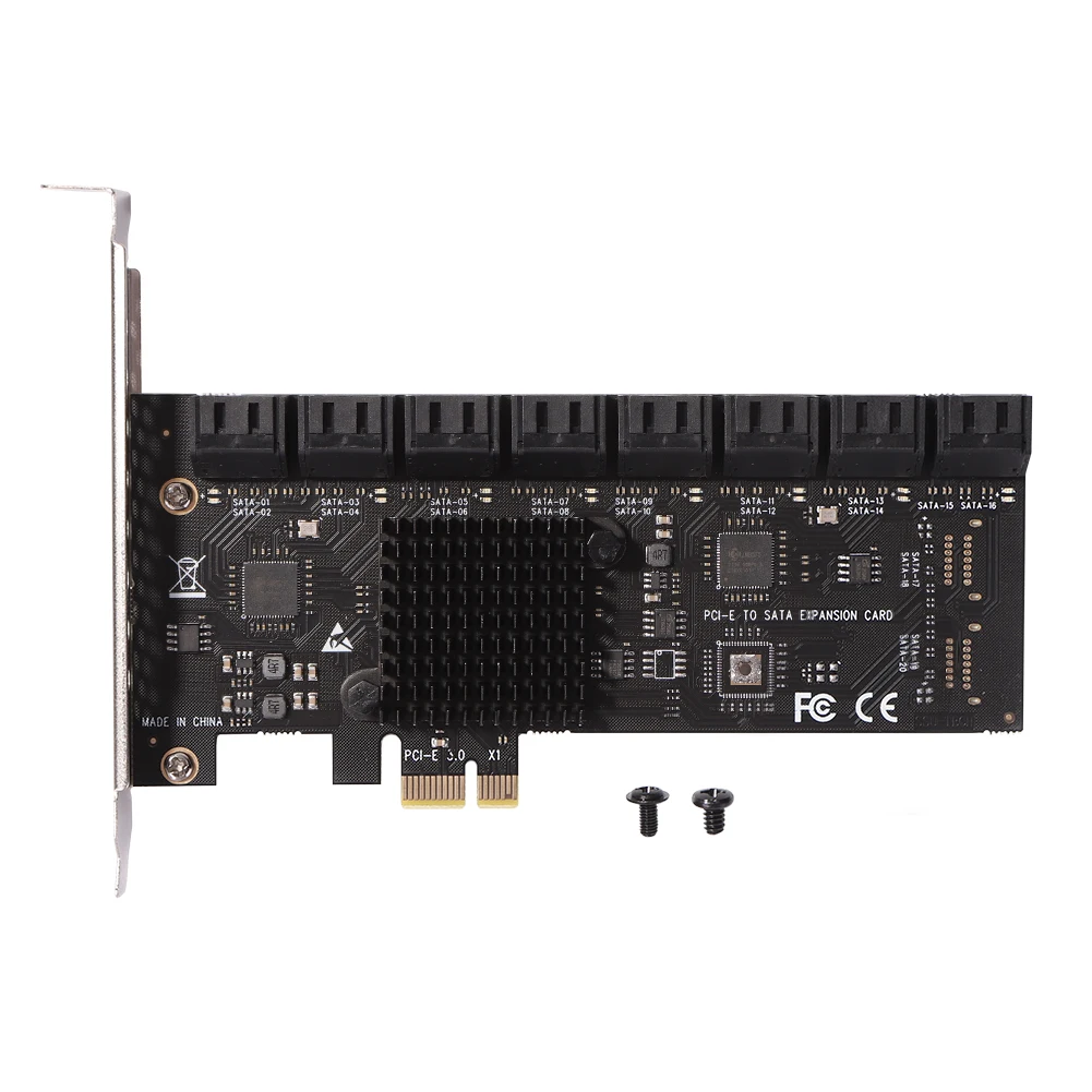 16 портов PCI-Express X1 на SATA 3,0 контроллер расширения карты SA3112J PCIE адаптер 6 Гбит/с Высокая скорость для настольного ПК
16 портов PCI-Express X1 на SATA 3,0 контроллер расширения карты SA3112J PCIE адаптер 6 Гбит/с Высокая скорость для настольного ПК