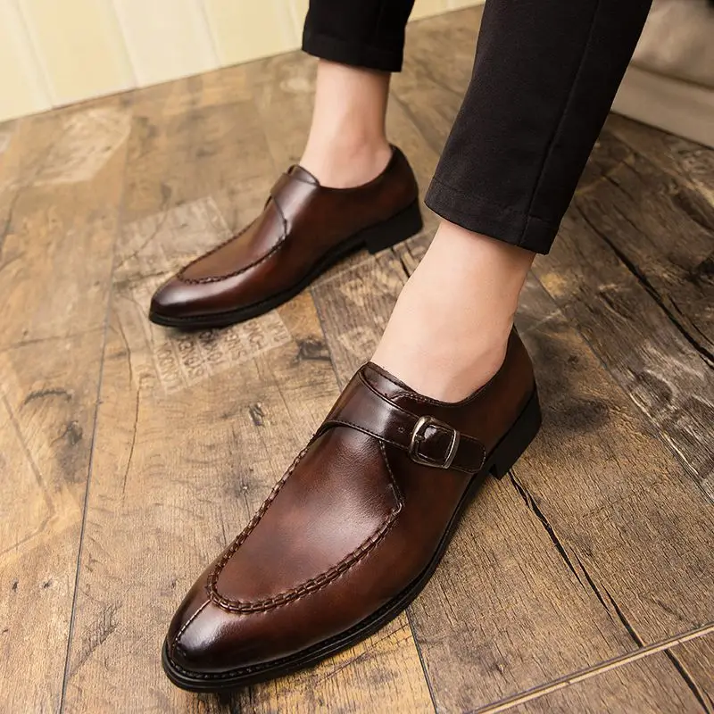 Large Size Pu Leather Formal Shoes Men British Style Buckle Black,brown Color Man Casual Shoes Round Toe Footwear 2020 New yui
Large Size Pu Leather Formal Shoes Men British Style Buckle Black,brown Color Man Casual Shoes Round Toe Footwear 2020 New yui