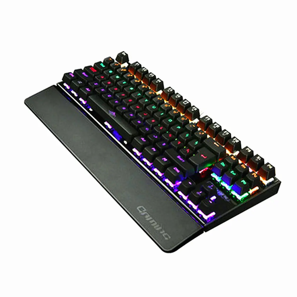 Mechanical Gaming Keyboard 87 Keys Blue Switch Illuminate Backlight Anti-ghosting LED Keyboard Wrist Pro Gamer Keyboard
Mechanical Gaming Keyboard 87 Keys Blue Switch Illuminate Backlight Anti-ghosting LED Keyboard Wrist Pro Gamer Keyboard