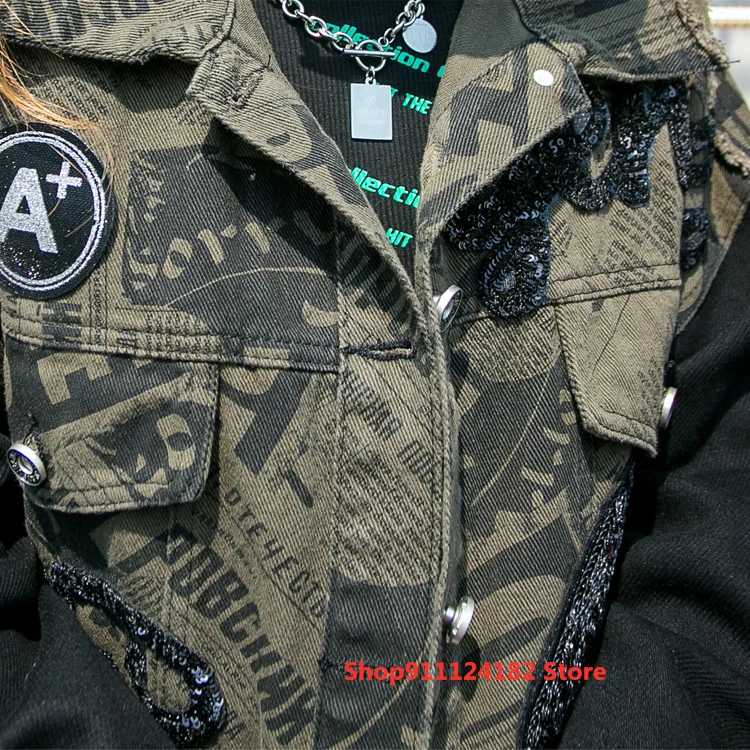 Street Fashion Brand Fashion Letters Graffiti Denim Women's Spring 2021 New Loose Personality Sequin Patch Coat Jacket
Street Fashion Brand Fashion Letters Graffiti Denim Women's Spring 2021 New Loose Personality Sequin Patch Coat Jacket