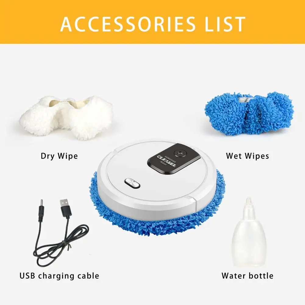 USB Charging Sweeping Robot Cleaner UV Spray Humidification Wet Dry Dual-use Automatic Mopping Machine for Home Office
USB Charging Sweeping Robot Cleaner UV Spray Humidification Wet Dry Dual-use Automatic Mopping Machine for Home Office