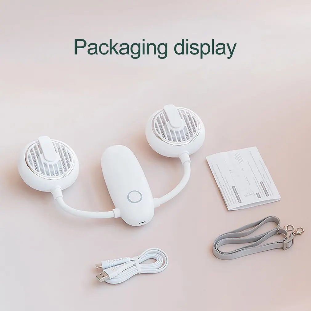 USB Hanging Neck Double-Head Fan 4800Mah Battery Personal Fan Low Noise 360 Degree Adjusting
USB Hanging Neck Double-Head Fan 4800Mah Battery Personal Fan Low Noise 360 Degree Adjusting