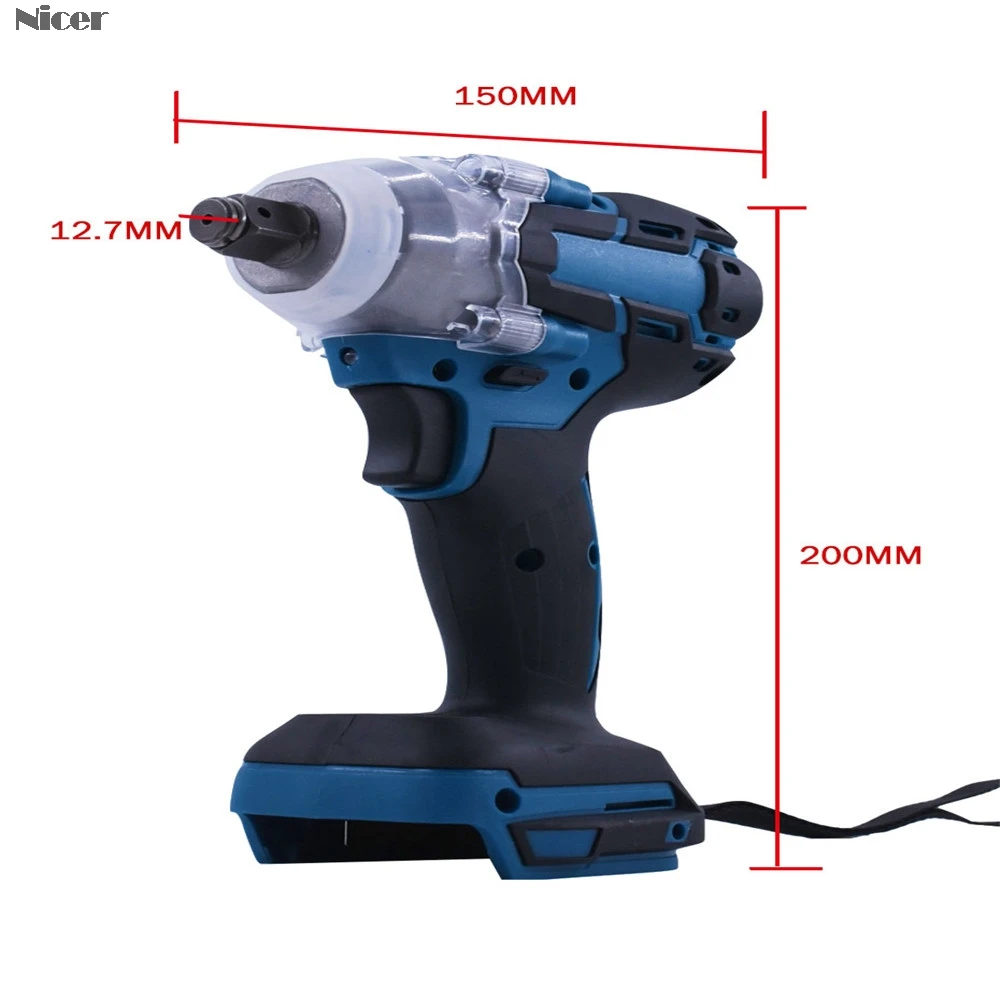 18V Electric Brushless Impact Wrench Rechargeable 1/2 Socket Wrench Power Tool Cordless Without Battery & Accessories
18V Electric Brushless Impact Wrench Rechargeable 1/2 Socket Wrench Power Tool Cordless Without Battery & Accessories