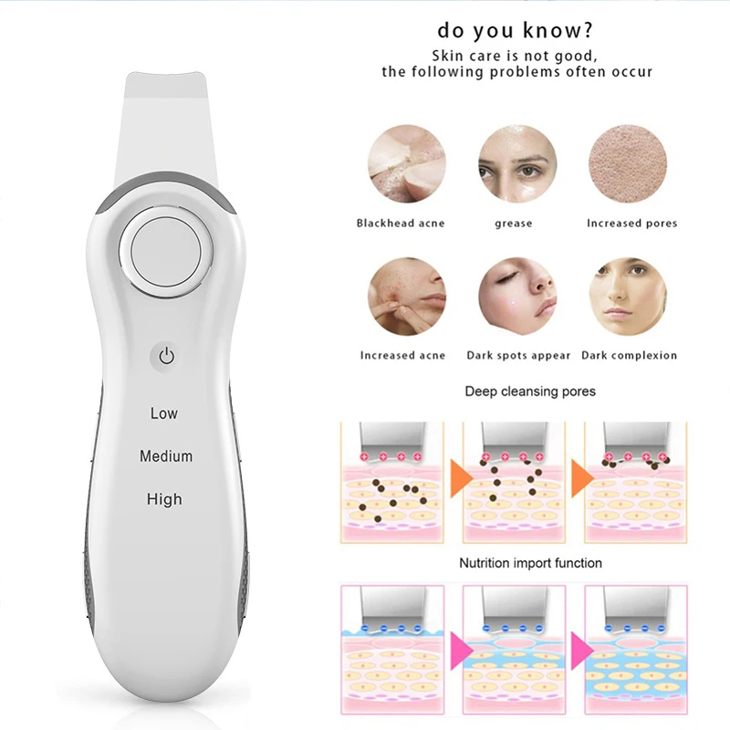 Skin Shovel Machine Galvanic Ion +/- Ultrasonic Beauty Skin Shovel Instrument Import Ion to Remove Blackhead and Pore Cleaning
Skin Shovel Machine Galvanic Ion +/- Ultrasonic Beauty Skin Shovel Instrument Import Ion to Remove Blackhead and Pore Cleaning