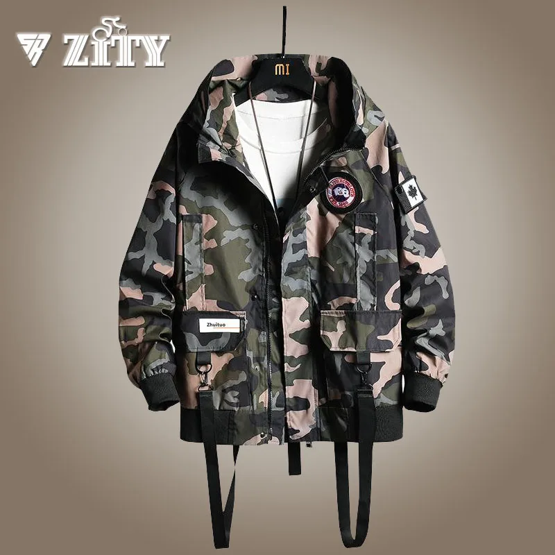 Men's Camouflage Zipper Jackets Men Casual Streetwear Hip Hop Hooded Coat Loose Spring Windbreaker Jacket Male Clothing
Men's Camouflage Zipper Jackets Men Casual Streetwear Hip Hop Hooded Coat Loose Spring Windbreaker Jacket Male Clothing