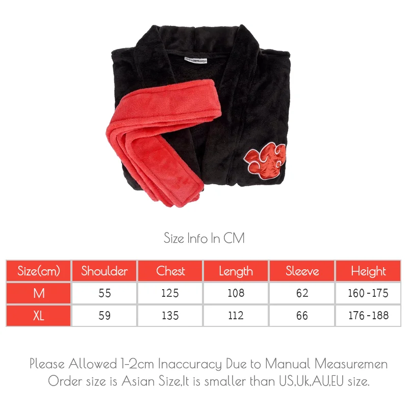 Anime Naruto Cosplay Bathrobe Akatsuki Uchiha Itachi Flannel Pajamas Adult Unisex Winter Warm Nightwear Sleepwear Kimono Robe
Anime Naruto Cosplay Bathrobe Akatsuki Uchiha Itachi Flannel Pajamas Adult Unisex Winter Warm Nightwear Sleepwear Kimono Robe