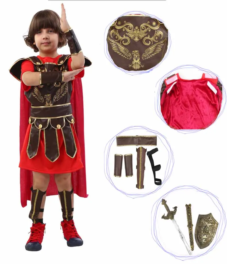 Boys Kids Warrior Costume Fantasia Kids Halloween Carnival Cosplay Ancient Prince of Rome Costume Birthday Gift For Boys 2-12T
Boys Kids Warrior Costume Fantasia Kids Halloween Carnival Cosplay Ancient Prince of Rome Costume Birthday Gift For Boys 2-12T