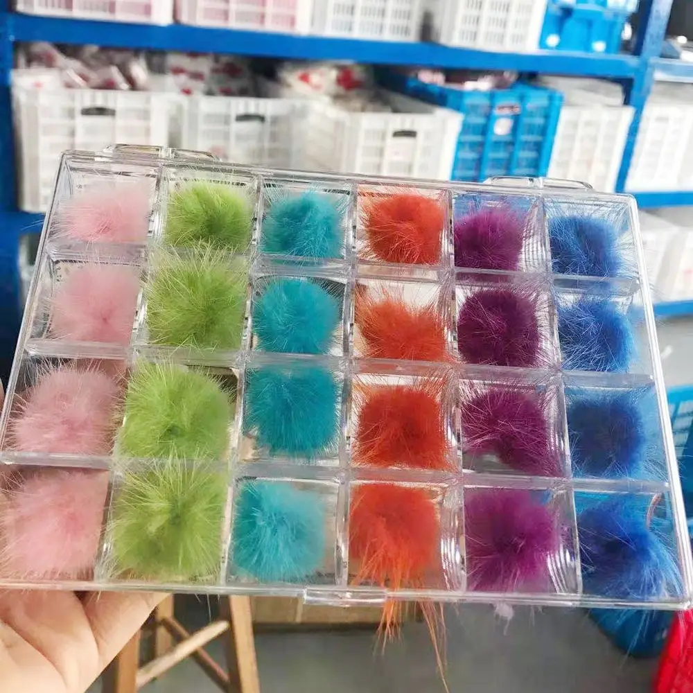 24Pcs/Box Detachable Magnet Pompoms Nail Charm Flurry Hairball Kit 2.7*2.7cm 6 Color Polish Manicure DIY 3D Decors For Nail C#28
24Pcs/Box Detachable Magnet Pompoms Nail Charm Flurry Hairball Kit 2.7*2.7cm 6 Color Polish Manicure DIY 3D Decors For Nail C#28