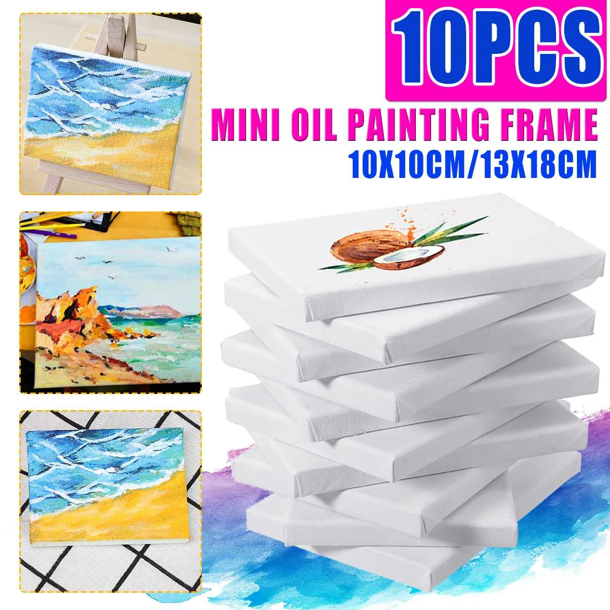 10Pcs/Set White Blank Art Boards Mini Stretched Artist Canvas Art Board Acrylic Oil Paint Wood+Cotton for Artwork Painting
10Pcs/Set White Blank Art Boards Mini Stretched Artist Canvas Art Board Acrylic Oil Paint Wood+Cotton for Artwork Painting