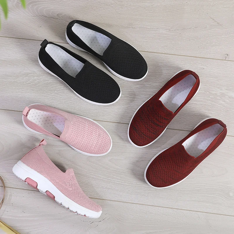 Slip-on Mesh Casual Shoes Women's Sports Shoes Walking Thick-soled Sports Shoes Solid Color Women's Flat Shoes 2022 Summer
Slip-on Mesh Casual Shoes Women's Sports Shoes Walking Thick-soled Sports Shoes Solid Color Women's Flat Shoes 2022 Summer