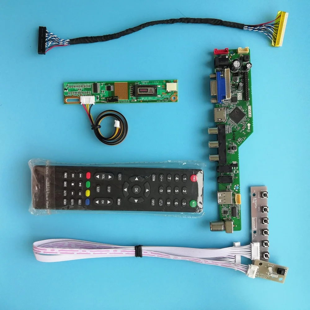 for LP154WE2-TLA4 Module TV Resolution Controller Board Mother Board 30pin 1 lamps 15.4" Digital Signal AV VGA 1680X1050 
for LP154WE2-TLA4 Module TV Resolution Controller Board Mother Board 30pin 1 lamps 15.4" Digital Signal AV VGA 1680X1050