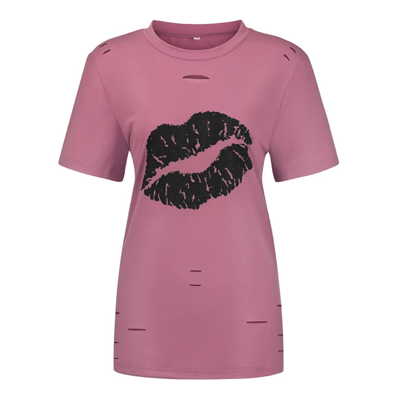 Womens Short-sleeved T-shirt Casual Print Short Sleeve Round Neck Summer Bottoming Tee Shirt
Womens Short-sleeved T-shirt Casual Print Short Sleeve Round Neck Summer Bottoming Tee Shirt