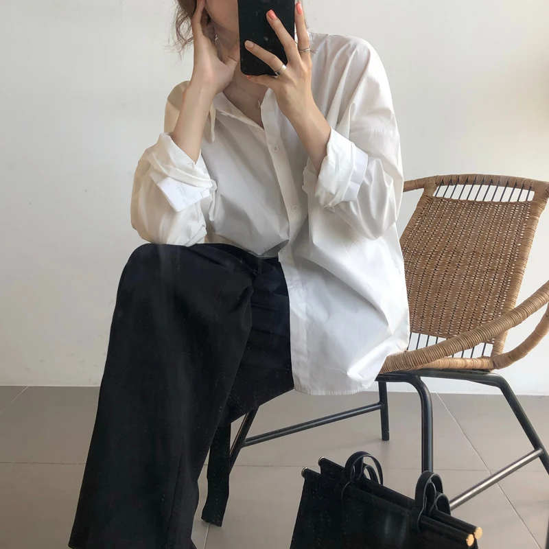 HziriP White Oversize Office Lady Loose Shirts Minimalist Solid Brief Chic Korean Stylish Lapel OL New Arrival All Match Tops
HziriP White Oversize Office Lady Loose Shirts Minimalist Solid Brief Chic Korean Stylish Lapel OL New Arrival All Match Tops