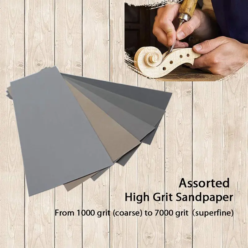 20Pcs Wet Dry Sandpaper, High Grit 1000/2000/3000/5000/7000 Sandpaper Sheets Assortment For Wood Metal Polishing Automotive Sand
20Pcs Wet Dry Sandpaper, High Grit 1000/2000/3000/5000/7000 Sandpaper Sheets Assortment For Wood Metal Polishing Automotive Sand