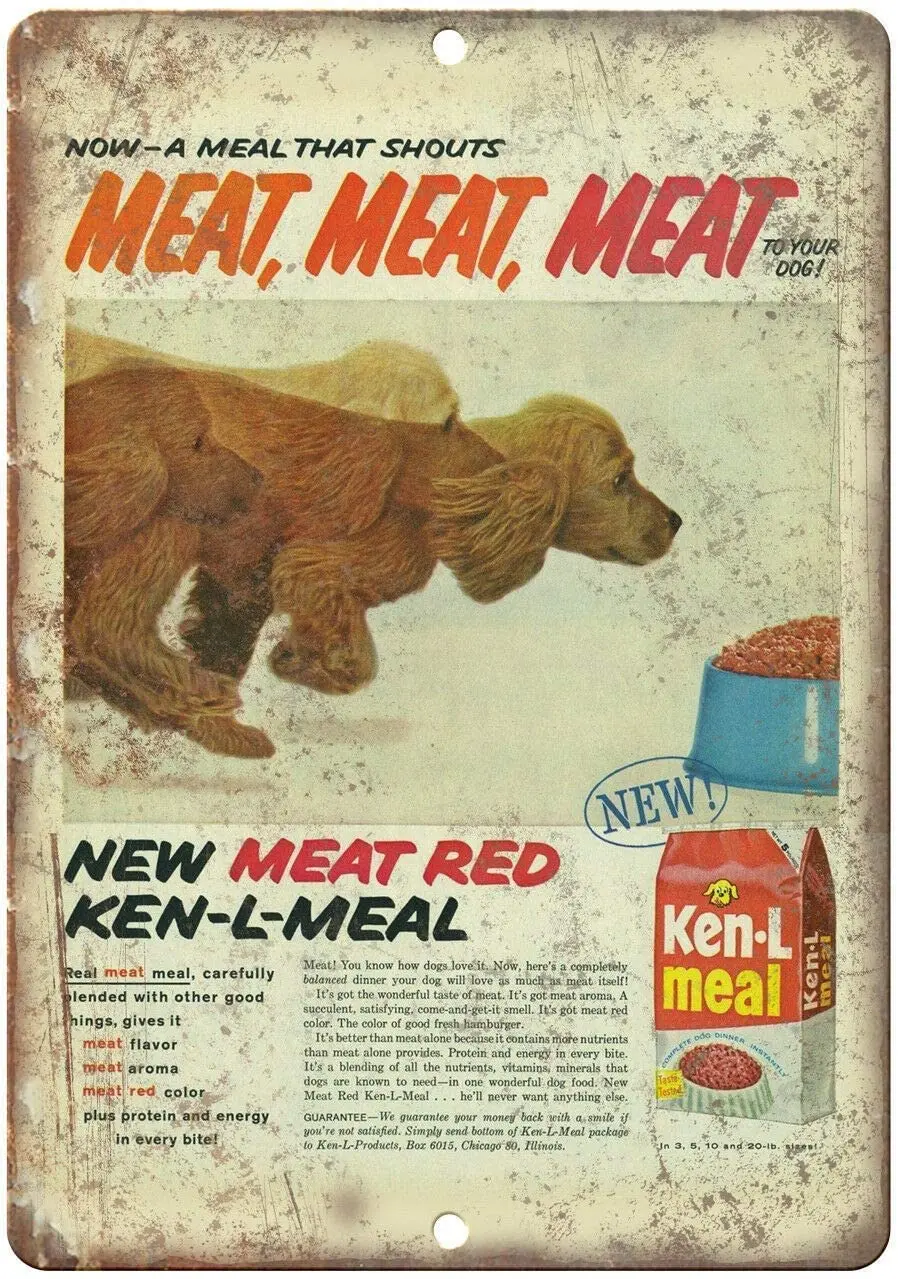 Puppy Dog Food Ken L Meal Poster Funny Art Decor Vintage Aluminum Retro Metal Tin Sign Painting Decorative Signs 20x30cm
Puppy Dog Food Ken L Meal Poster Funny Art Decor Vintage Aluminum Retro Metal Tin Sign Painting Decorative Signs 20x30cm