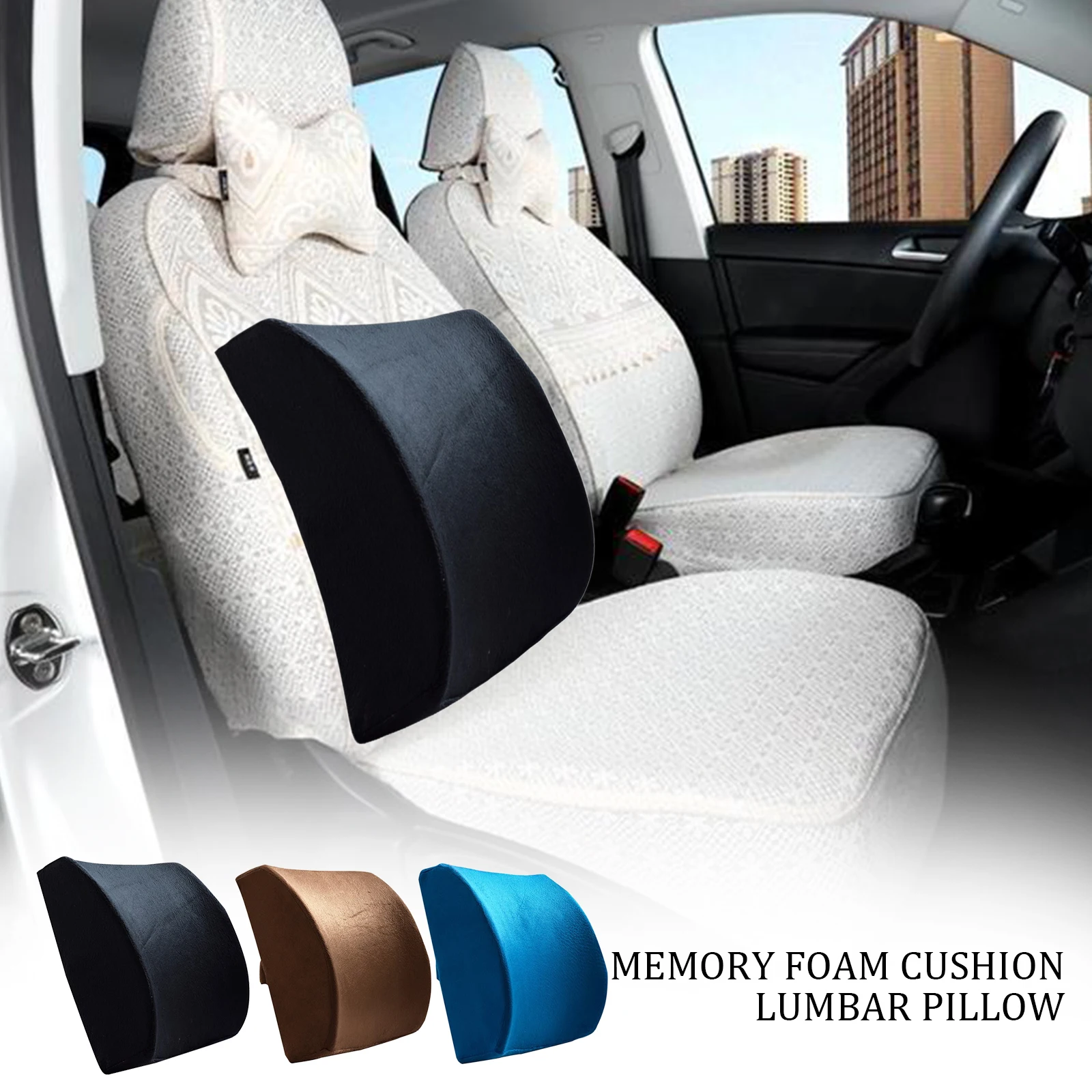 Memory Foam Lumbar Back Support Cushion Massage Waist Car Seat Cushion For Office Home Car Auto Seat Chair Car-covers
Memory Foam Lumbar Back Support Cushion Massage Waist Car Seat Cushion For Office Home Car Auto Seat Chair Car-covers