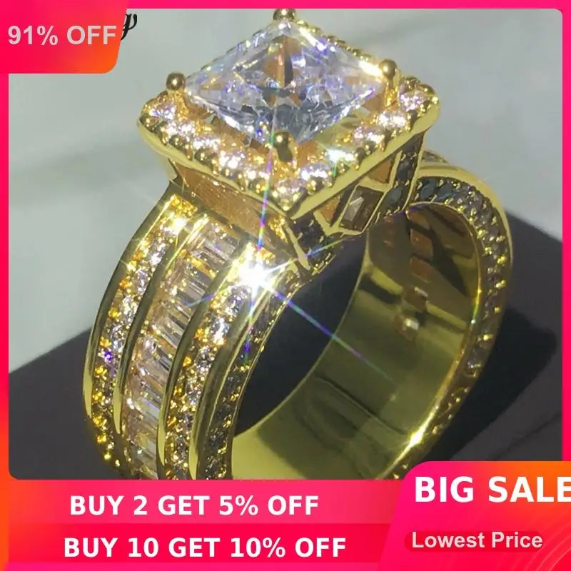 choucong Vintage Promise Ring 925 sterling Silver Princess cut 3ct AAAAA cz Wedding Band Rings For Women Men Party Jewelry Gift
choucong Vintage Promise Ring 925 sterling Silver Princess cut 3ct AAAAA cz Wedding Band Rings For Women Men Party Jewelry Gift