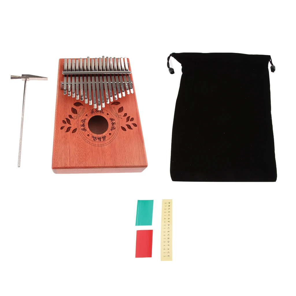 Kalimba 17 Keys Thumb Piano Finger Piano Solid Mahogany w/ Tuning Hammer Leaves Pattern Finger Percussion Musical Instrument
Kalimba 17 Keys Thumb Piano Finger Piano Solid Mahogany w/ Tuning Hammer Leaves Pattern Finger Percussion Musical Instrument