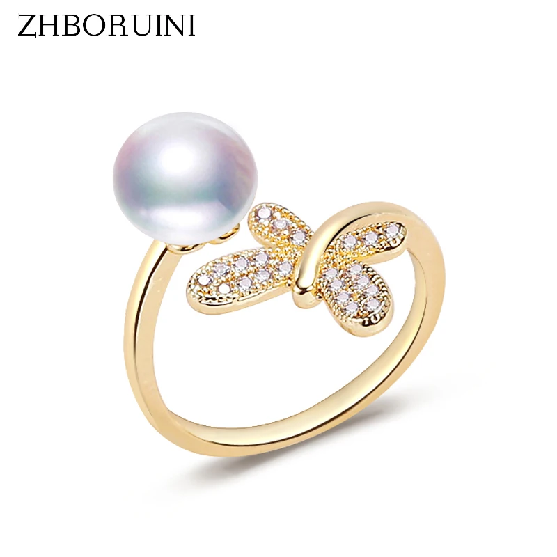 ZHBORUINI New Pearl Ring 14K Gold Filled AAA Zircon Dragonfly Design Natural Freshwater Pearl Elegant Ring Jewelry For Women 
ZHBORUINI New Pearl Ring 14K Gold Filled AAA Zircon Dragonfly Design Natural Freshwater Pearl Elegant Ring Jewelry For Women
