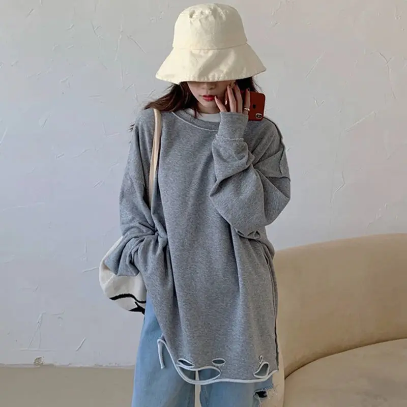 Sweater Women's Broken Hole High Street Spring and Autumn Korean Version Super Large Hole Thin Coat Student Loose Clothing
Sweater Women's Broken Hole High Street Spring and Autumn Korean Version Super Large Hole Thin Coat Student Loose Clothing