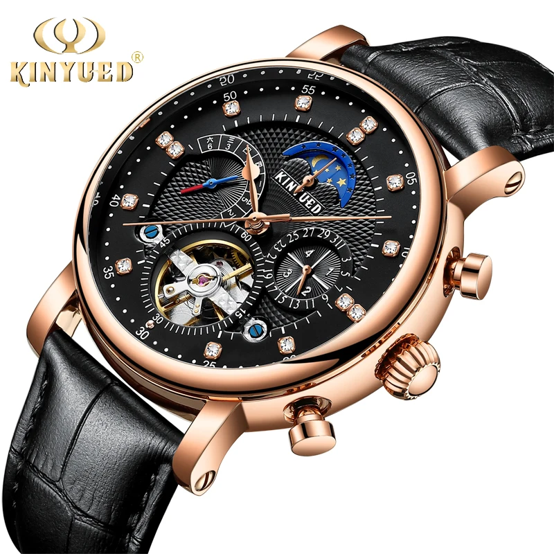 KINYUED 2020 Tourbillon Mechanical Watches Men Luxury Fashion Brand Genuine Leather Man Multifunctional Automatic Skeleton Watch
KINYUED 2020 Tourbillon Mechanical Watches Men Luxury Fashion Brand Genuine Leather Man Multifunctional Automatic Skeleton Watch