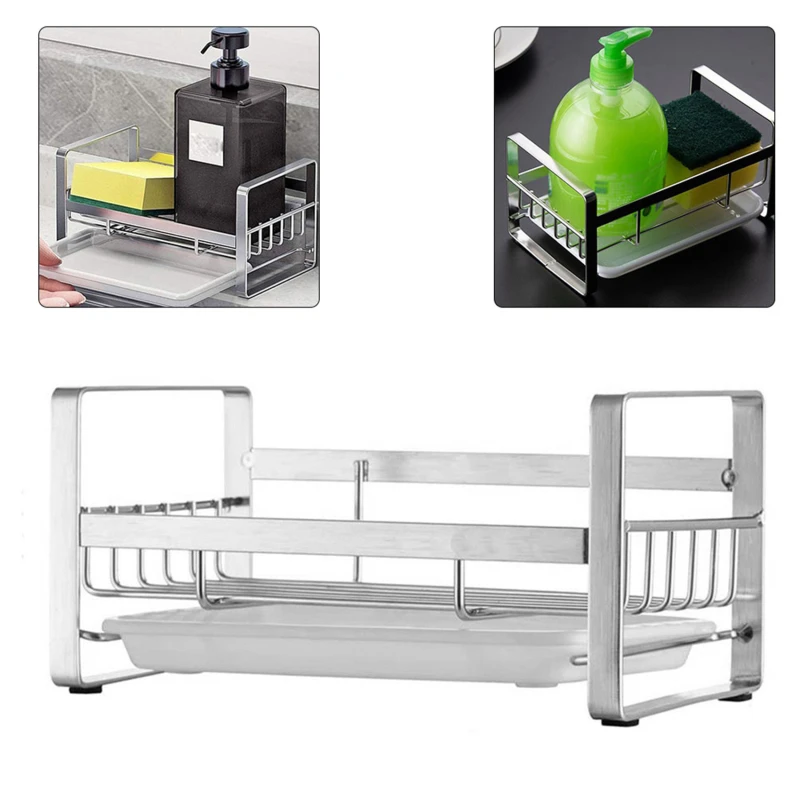 Kitchen Stainless Steel Sink Drain Rack Sponge Storage Organizer Dish Soap Drainer Shelf Kitchen Organizer Bathroom Accessories
Kitchen Stainless Steel Sink Drain Rack Sponge Storage Organizer Dish Soap Drainer Shelf Kitchen Organizer Bathroom Accessories