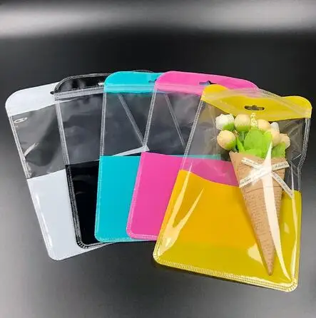 500pcs Colorful plastic bag transparent jewelry bag gift plastic bag with zipper zip lock plastic pvc gift pouch bag with handle
500pcs Colorful plastic bag transparent jewelry bag gift plastic bag with zipper zip lock plastic pvc gift pouch bag with handle