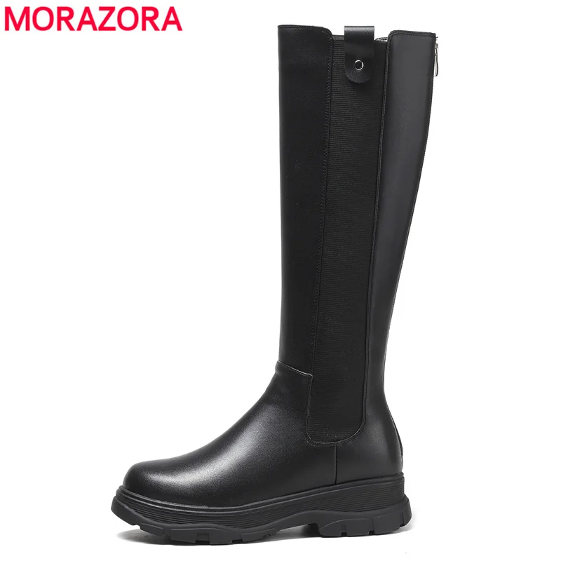 MORAZORA Plus Size 34-43 New Genuine Leather Boots Women Zip Winter Knee High Boots Fashion Platform Knight Chelsea Boots Female
MORAZORA Plus Size 34-43 New Genuine Leather Boots Women Zip Winter Knee High Boots Fashion Platform Knight Chelsea Boots Female