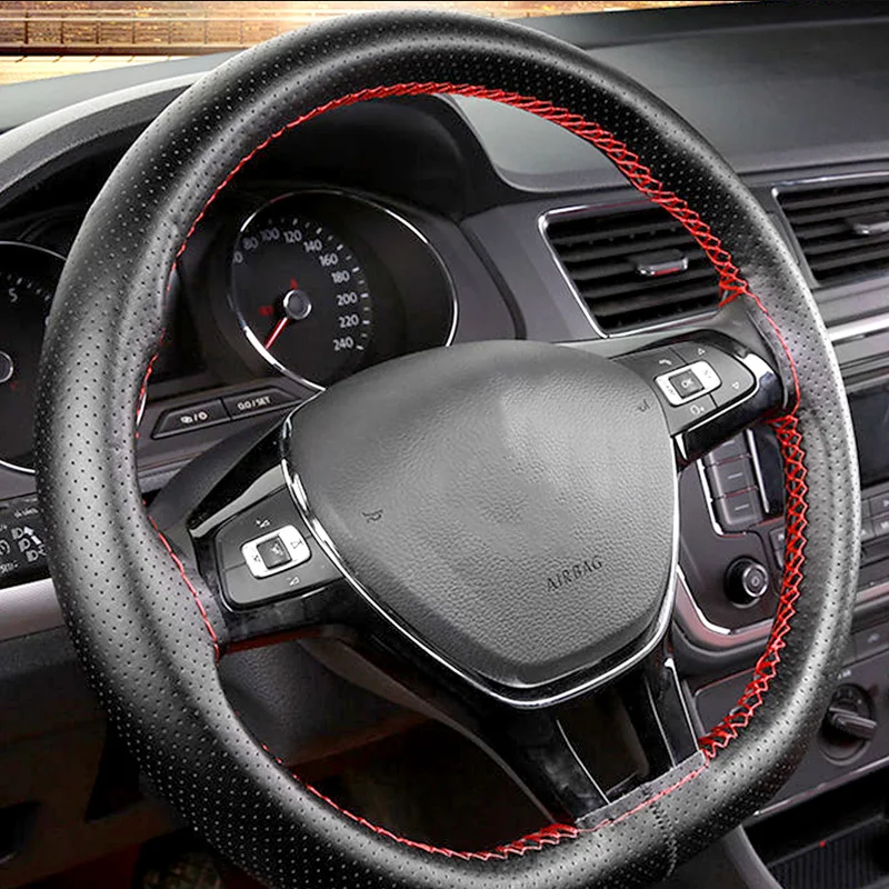

36/38/40cm Braid On Steering Wheel Car Steering Wheel Cover for Peugeot 206 Partner 508 5008 308 206 408 407 103 Car Styling
