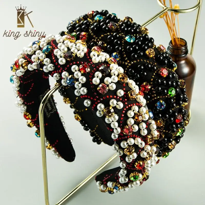 Luxurious Multi Color Crystal Beaded Headband for Woman Vintage Simulated Pearl Rhinestone Padded Sponge Hairband Girl Headpiece
Luxurious Multi Color Crystal Beaded Headband for Woman Vintage Simulated Pearl Rhinestone Padded Sponge Hairband Girl Headpiece