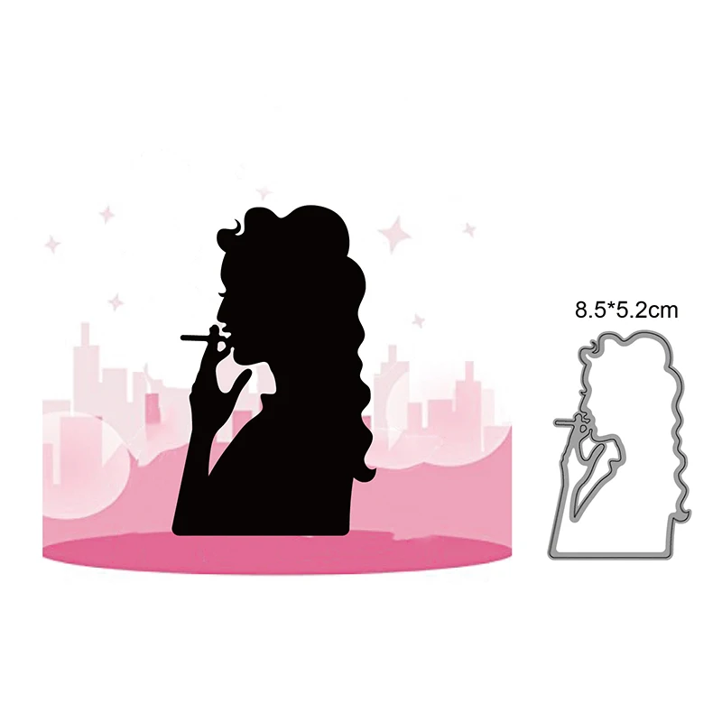 Woman Smoking Metal Cutting Dies Cut Die Mold Decoration DIY Scrapbooking dies Paper Craft Knife Mould Blade Punch Stencils Dies
Woman Smoking Metal Cutting Dies Cut Die Mold Decoration DIY Scrapbooking dies Paper Craft Knife Mould Blade Punch Stencils Dies